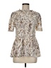 Sweet Rain 100% Polyester Paisley Ivory Short Sleeve Blouse Size M - photo 1
