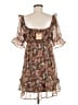 Blu Pepper 100% Polyester Paisley Brown Casual Dress Size M - photo 2