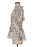 Sweet Rain 100% Polyester Paisley Ivory Short Sleeve Blouse Size M - photo 5