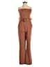 NBD Solid Brown Jumpsuit Size S - photo 1