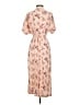 AE STUDIO 100% Viscose Floral Tan Casual Dress Size S - photo 2