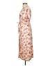 AE STUDIO 100% Viscose Floral Tan Casual Dress Size S - photo 5