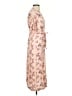 AE STUDIO 100% Viscose Floral Tan Casual Dress Size S - photo 4