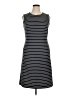 Lands' End Stripes Gray Casual Dress Size 14 (tall) - photo 1
