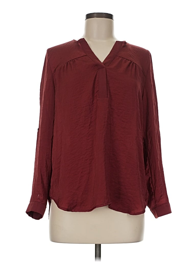 Pre-owned Alice Blue Long Sleeve Blouse In Burgundy