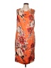 St. John Print Orange Cocktail Dress Size 12 - photo 1