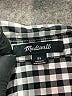 Madewell 100% Cotton Checkered-gingham Black Gingham-Play Button-Down Shirt Size XS - photo 7