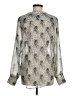 Veronica M. Animal Print Silver Long Sleeve Blouse Size M - photo 2