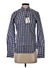 UNTUCKit 100% Cotton Checkered-gingham Blue Long Sleeve Blouse Size 2 - photo 1
