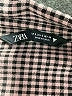 Zara Houndstooth Brown Long Sleeve Button-Down Shirt Size S - photo 7