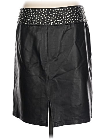 Cache Luxe Leather Skirt (view 2)