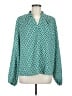 Shein Teal Long Sleeve Blouse Size 8 - 10 - photo 1