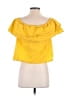 BCBGMAXAZRIA Yellow Short Sleeve Blouse Size S - photo 2
