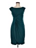Connected Apparel Solid Teal Cocktail Dress Size 8 (petite) - photo 1