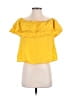 BCBGMAXAZRIA Yellow Short Sleeve Blouse Size S - photo 1