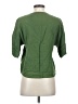 Zara Basic 100% Linen Green Short Sleeve Blouse Size XS - photo 2