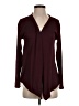 Live 2 Lounge Burgundy Long Sleeve Blouse Size S - photo 1