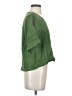 Zara Basic 100% Linen Green Short Sleeve Blouse Size XS - photo 4