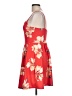 Soprano 100% Polyester Tropical Red Orange Cocktail Dress Size L - photo 5