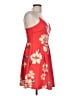 Soprano 100% Polyester Tropical Red Orange Cocktail Dress Size L - photo 4