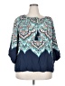 Ruby Rd. 100% Rayon Teal 3/4 Sleeve Blouse Size 2X - photo 1