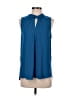 Ann Taylor LOFT 100% Polyester Blue Sleeveless Blouse Size S - photo 1