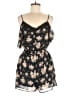 Maurices 100% Polyester Floral Black Romper Size M - photo 1