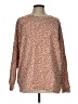 Lou & Grey Animal Print Brown Pullover Sweater Size L - photo 1