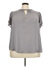 Torrid Gray Short Sleeve Blouse Size 3X Plus (3) - photo 1