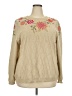 Alfred Dunner Floral Tan Pullover Sweater Size 2X - photo 1