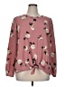 Roz & Ali Pink Long Sleeve Blouse Size XL - photo 1