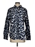 Chico's Animal Print Blue Long Sleeve Button-Down Shirt Size 25 waist - photo 1