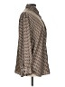 Shein 100% Polyester Houndstooth Brown Long Sleeve Blouse Size L - photo 4