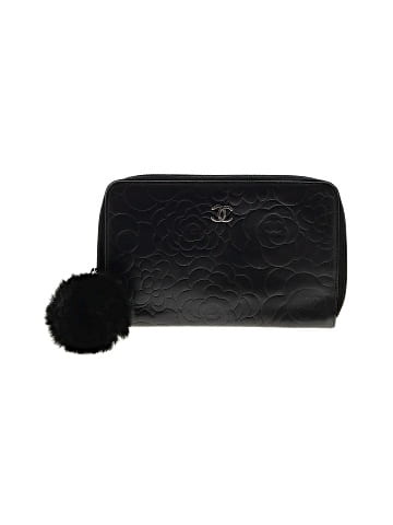 Chanel Leather Camellia Embossed Wallet (view 1)
