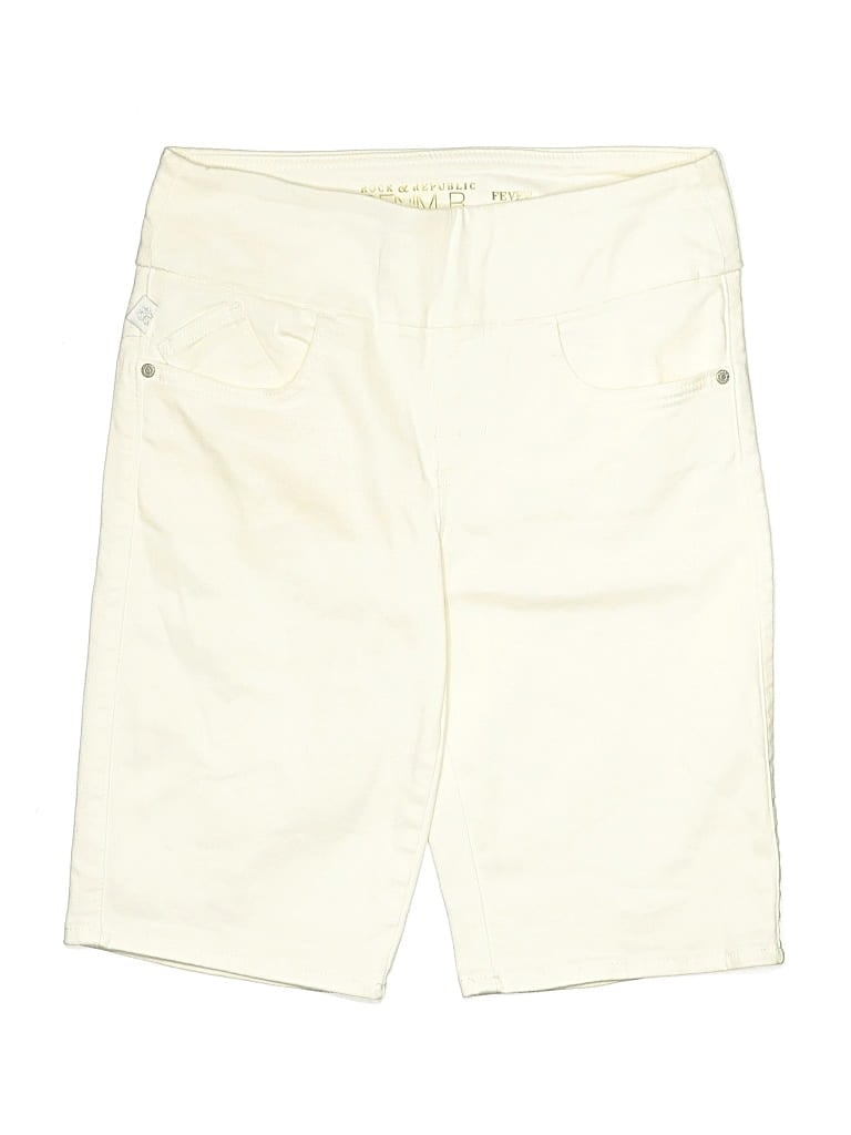 Pre-owned Rock&republic Khaki Shorts In Ivory