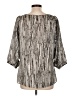 Anne Klein 100% Polyester Animal Print Silver 3/4 Sleeve Blouse Size L - photo 2