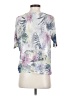 J.Jill Floral Ivory Short Sleeve Turtleneck Size S - photo 2