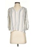 Olivia Grey 100% Rayon Ivory 3/4 Sleeve Blouse Size S - photo 1