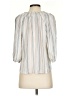 Olivia Grey 100% Rayon Ivory 3/4 Sleeve Blouse Size S - photo 2