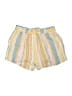 Versona 100% Viscose Stripes Yellow Shorts Size L - photo 2