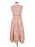 Max Studio Checkered-gingham Orange Casual Dress Size L - photo 2