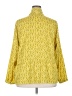Ann Taylor LOFT 100% Polyester Yellow Long Sleeve Blouse Size 20 - photo 2