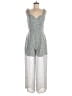 Mi ami 100% Polyester Stars Silver Gray Jumpsuit Size M - photo 1
