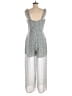Mi ami 100% Polyester Stars Silver Gray Jumpsuit Size M - photo 2