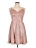 Speechless Metallic Pink Cocktail Dress Size 13 - photo 1