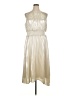 Express 100% Polyester Metallic Ivory Cocktail Dress Size XL - photo 1