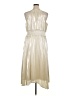 Express 100% Polyester Metallic Ivory Cocktail Dress Size XL - photo 2