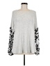 Pink Lily Gray Long Sleeve Top Size M - photo 1