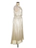 Express 100% Polyester Metallic Ivory Cocktail Dress Size XL - photo 4