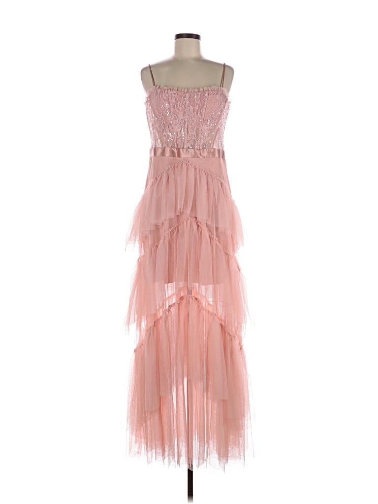 Pre-owned City Studio Cocktail Dress In Tan